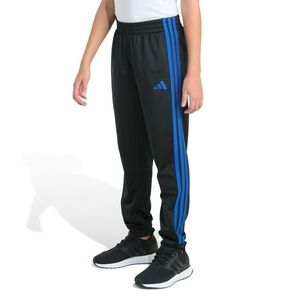 Adidas Kids Black Joggers with Blue Accents